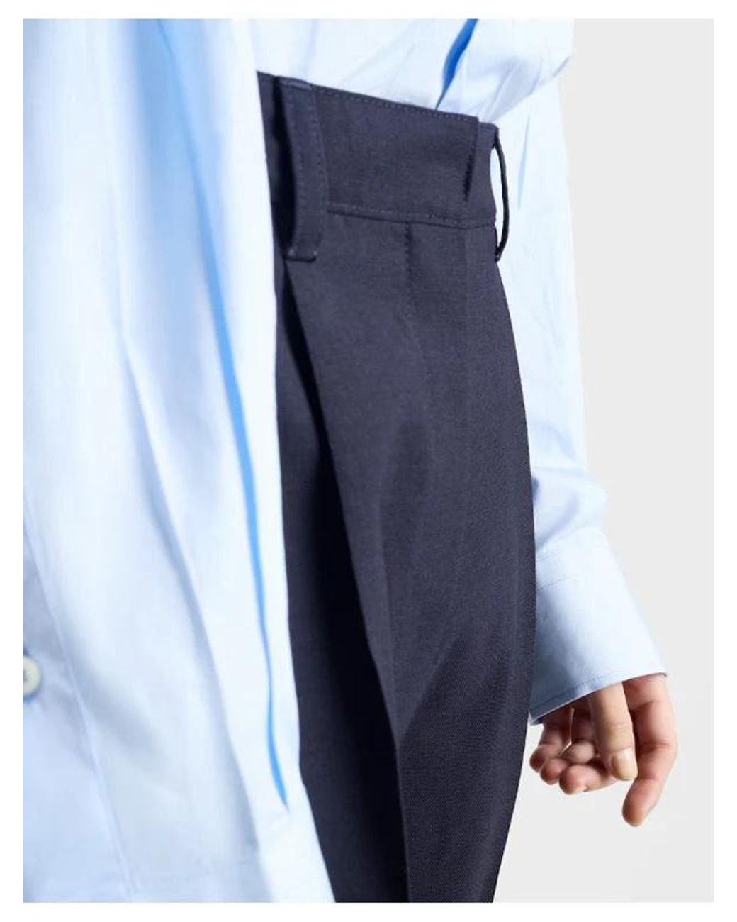 Prada Blue Casual Pants With Belt Loops