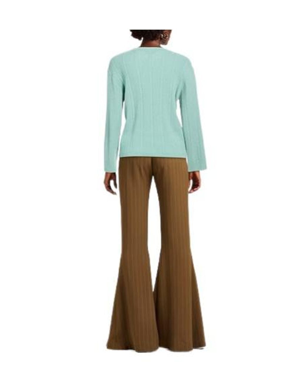 Rag & Bone Green Solid Cashmere Knit Sweater