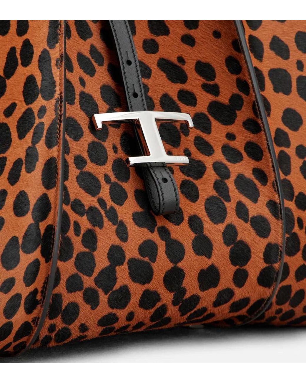 Tod's Brown T Timeless Shopping Bag