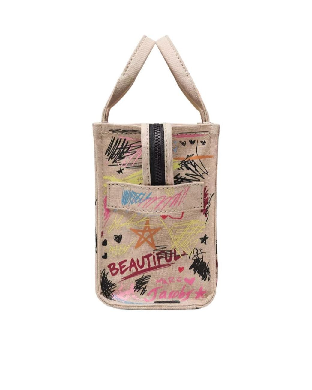 Marc Jacobs Pink The Punk Scribble Small Tote Bag