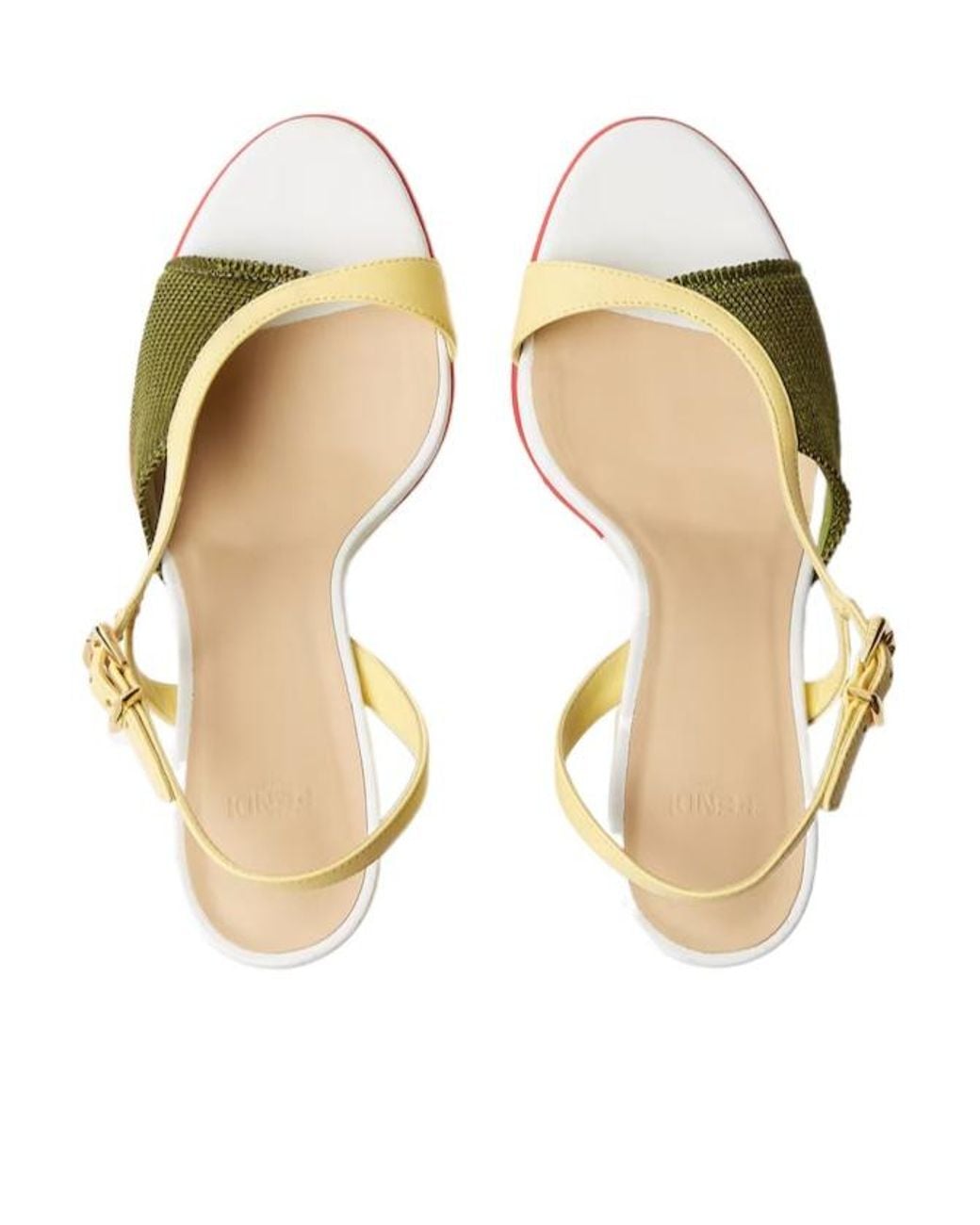 Fendi Blue Arco Asymmetric High-Heel Sandals