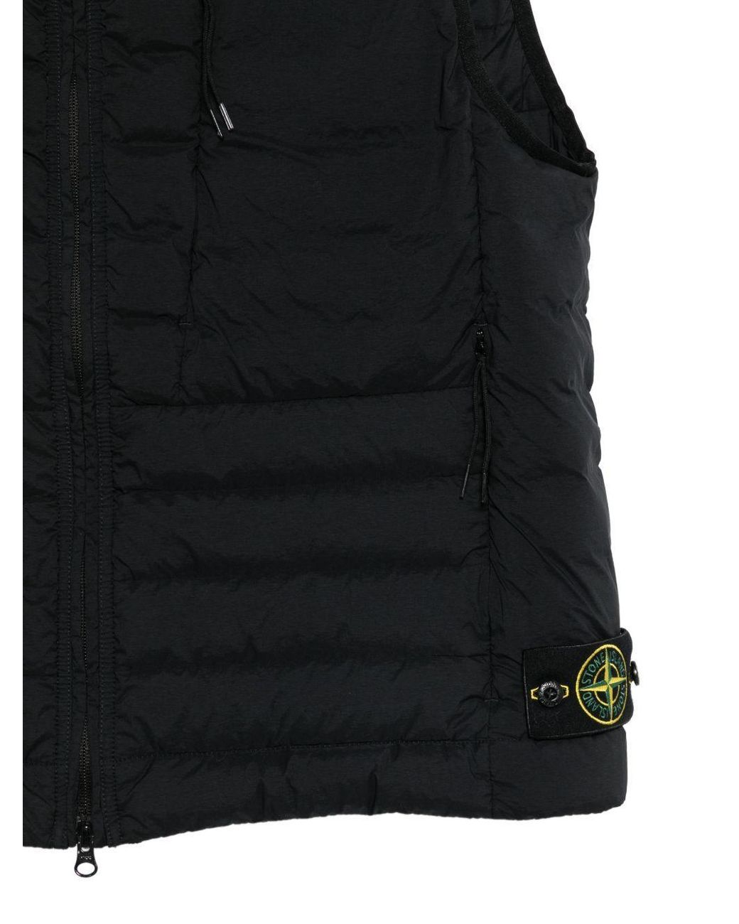 Stone Island Black Padded Down Gilet for men