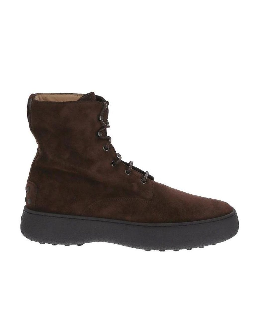 Tod's Brown W.G. Lace-Up Ankle Boots for men