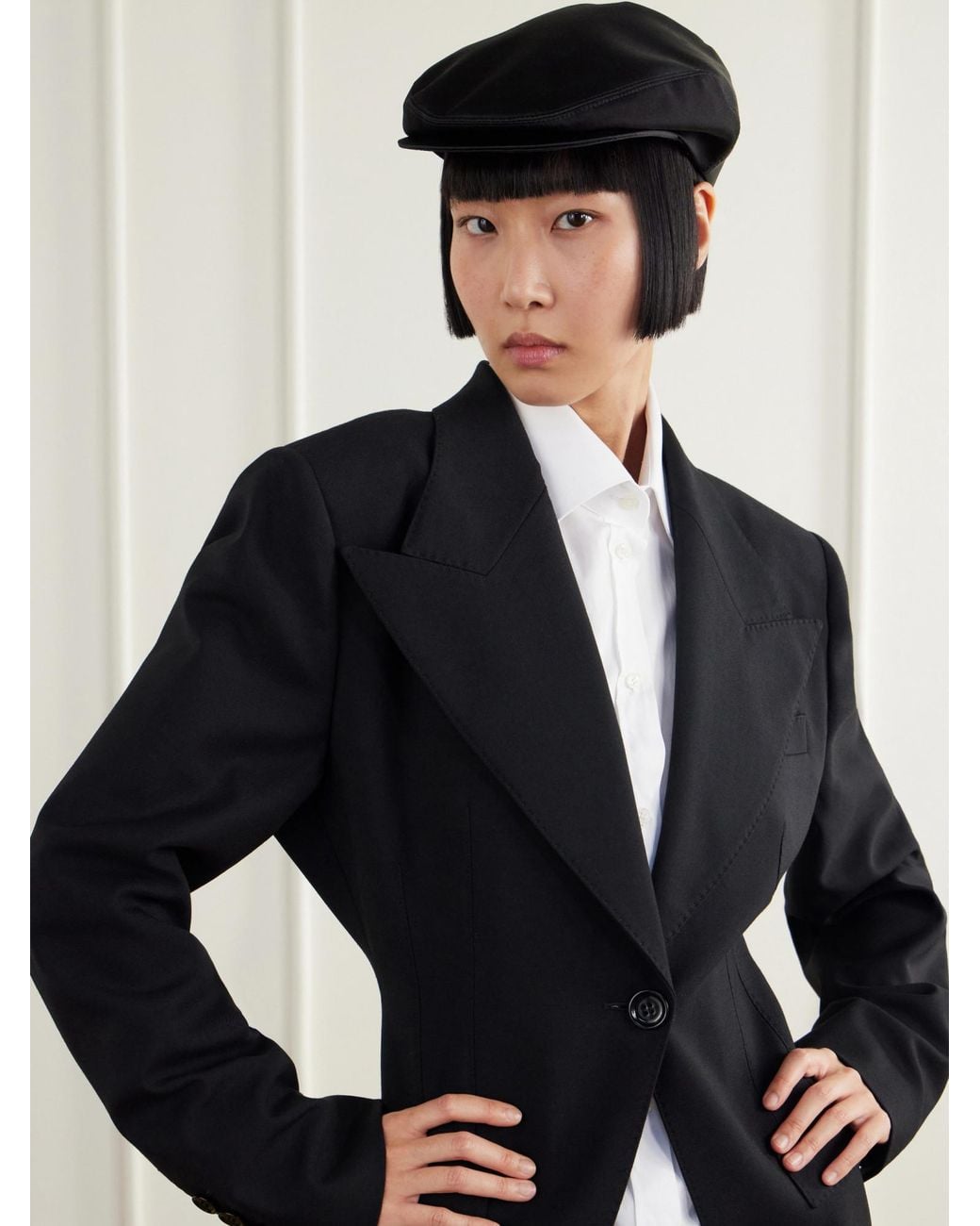 Dolce & Gabbana Black Duchesse Flat Cap