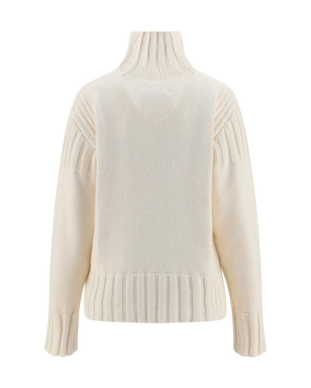 Jil Sander White Roll-Neck Knitted Jumper