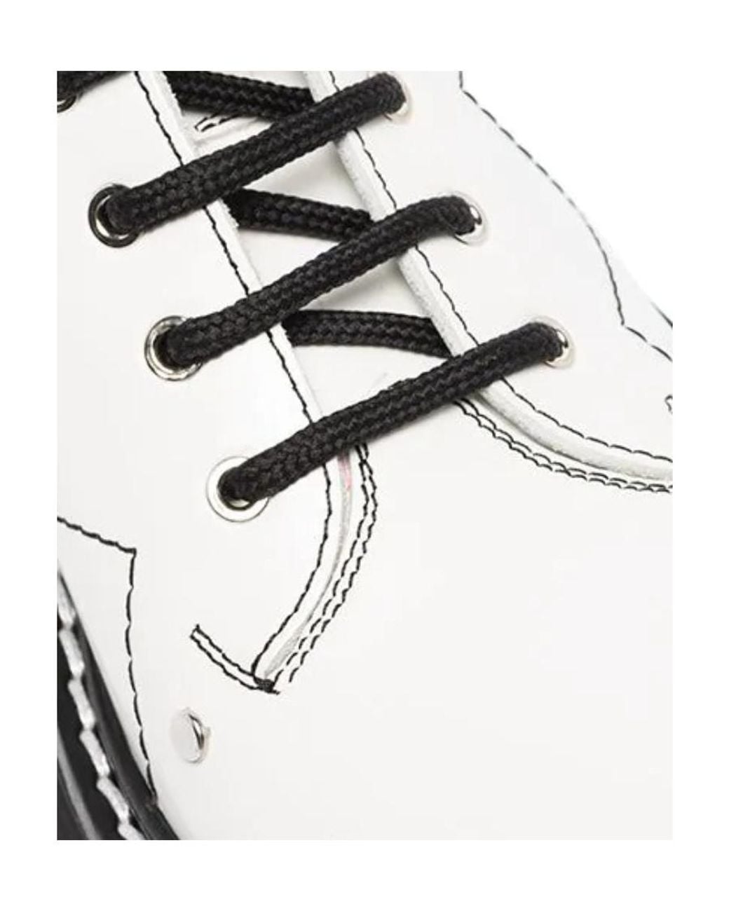 McQueen White Tread Lace-Up Boots