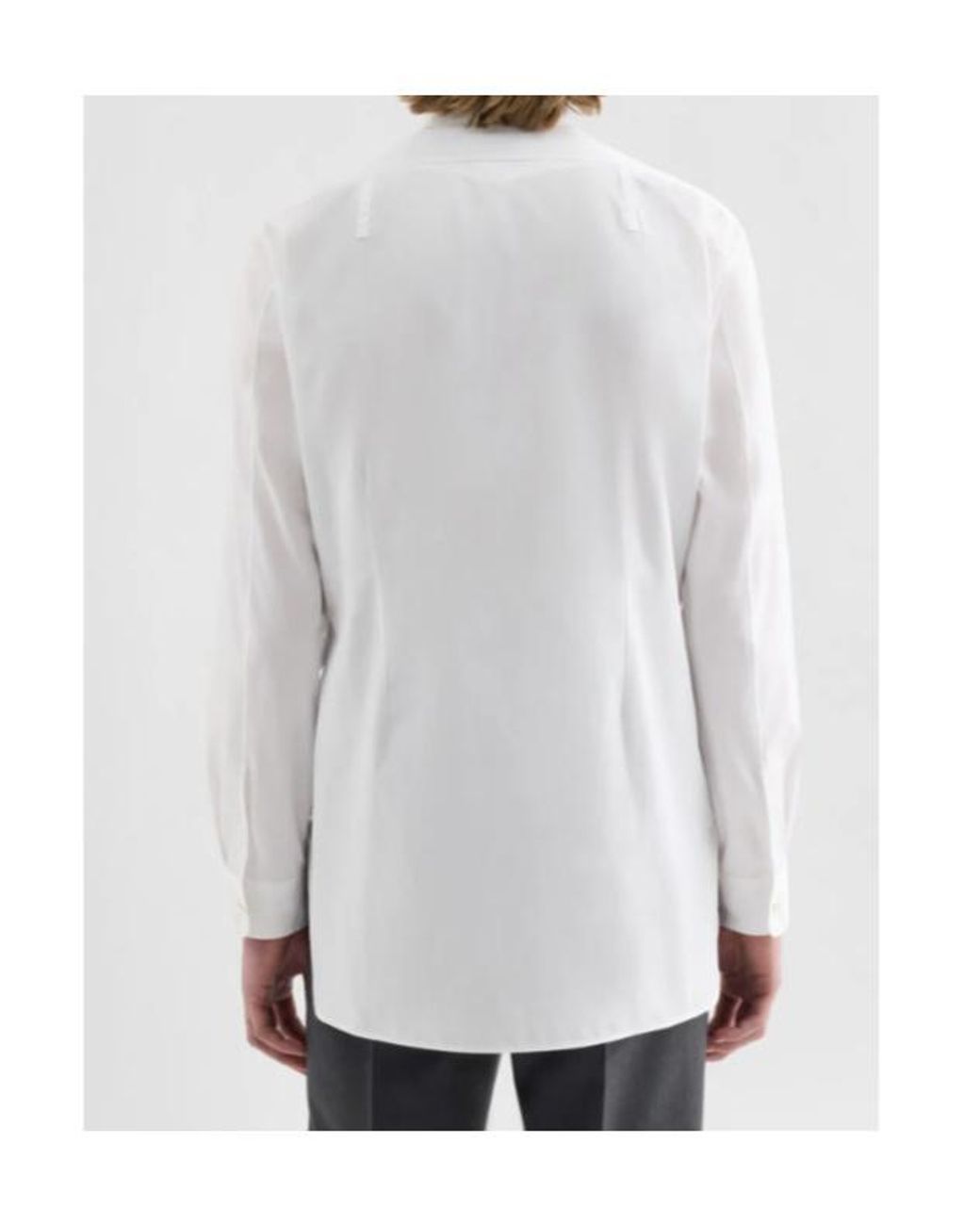 Jil Sander White Poplin Long Sleeves Shirt for men