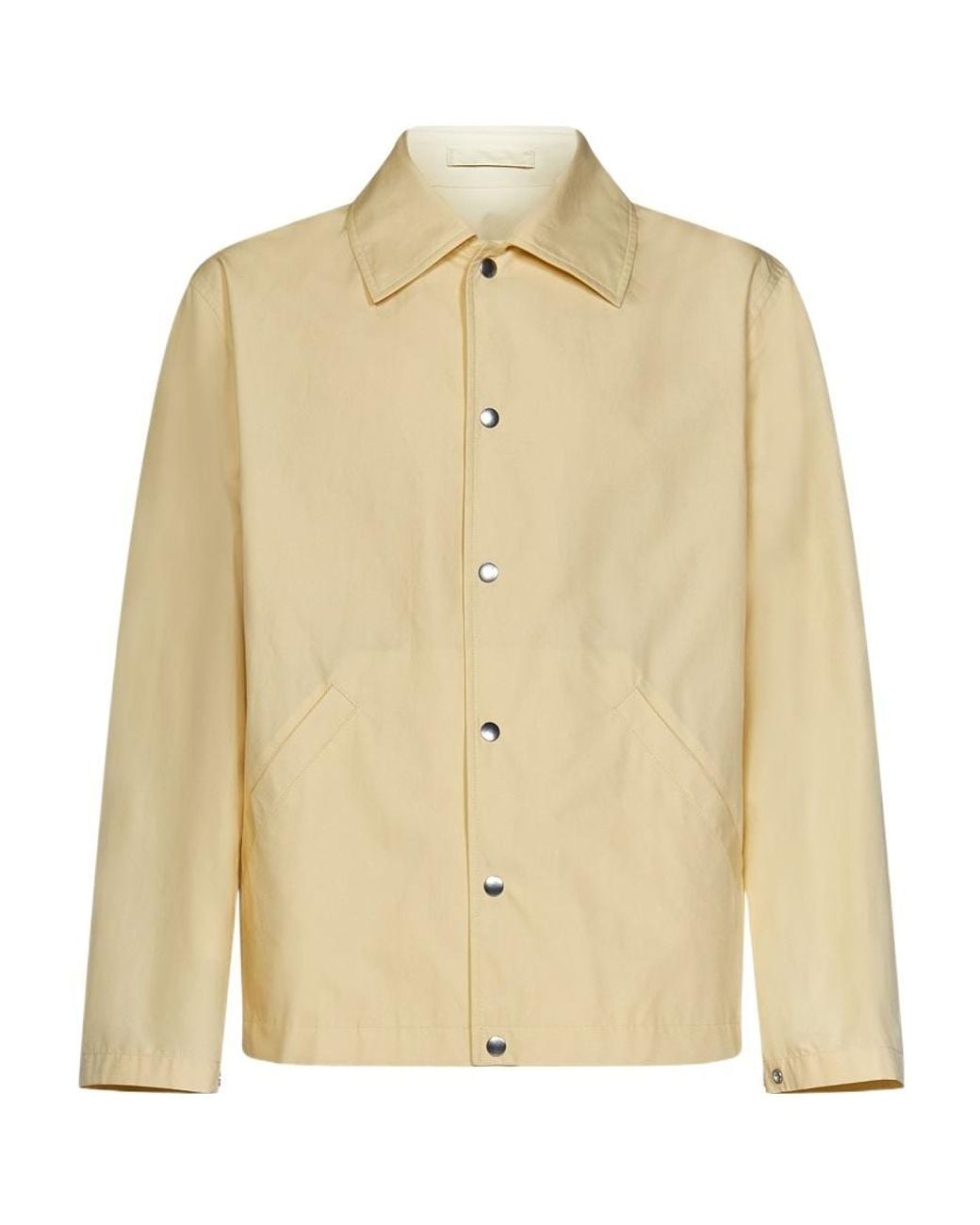 Jil Sander Natural Logo Printed Long-Sleeved Jacket for men