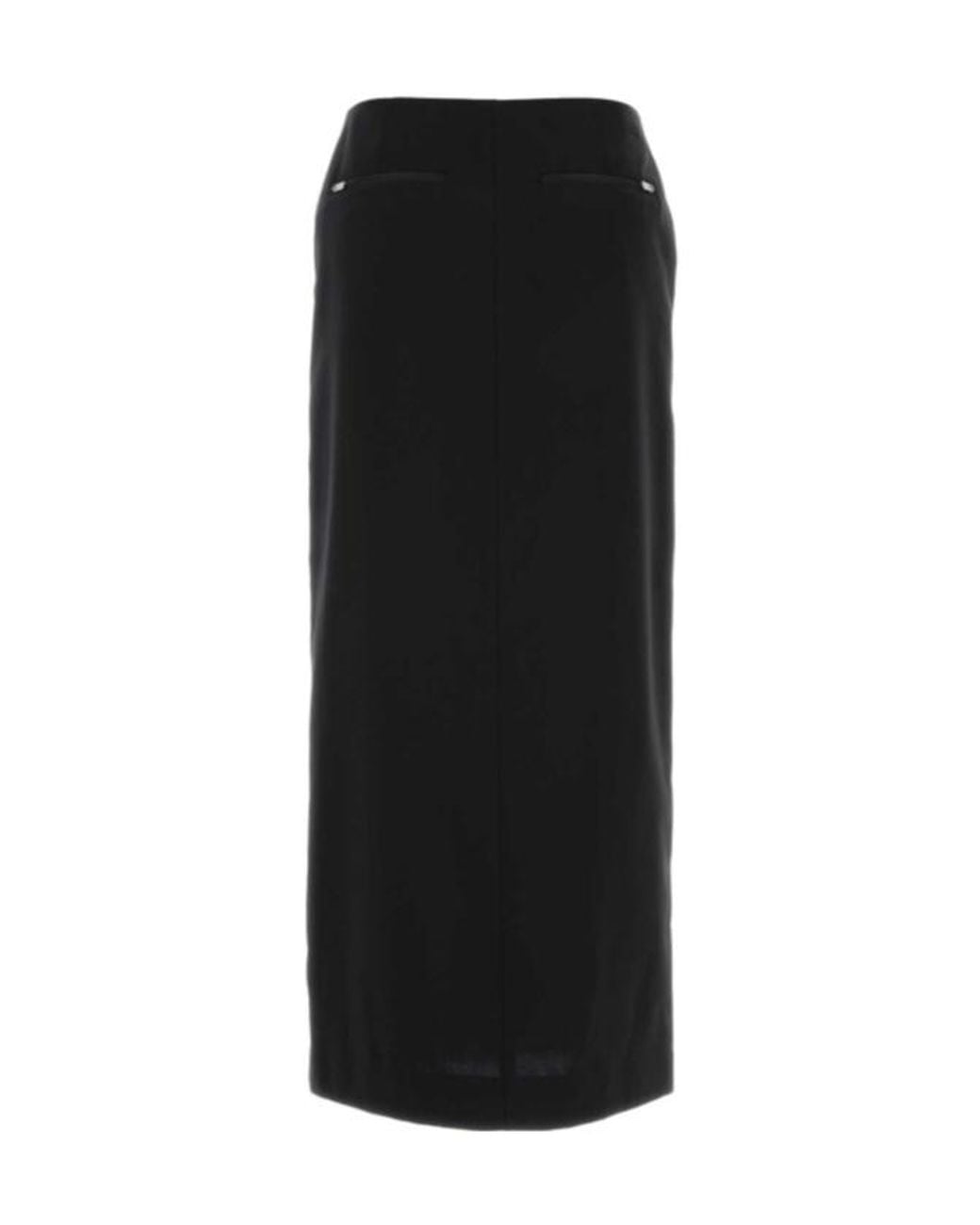 Herno Black Laminar Blend Midi Skirt