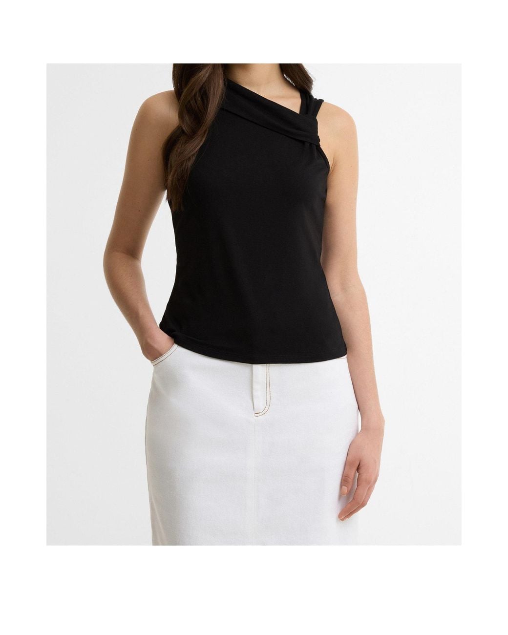 Barbour Black Pleated Detail Top