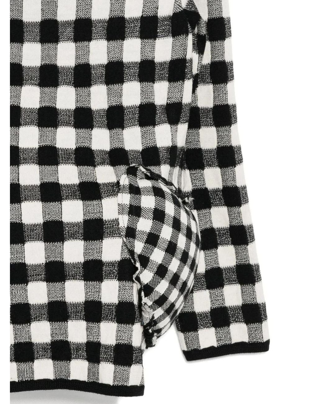 Comme des Garçons Black Checked Jumper