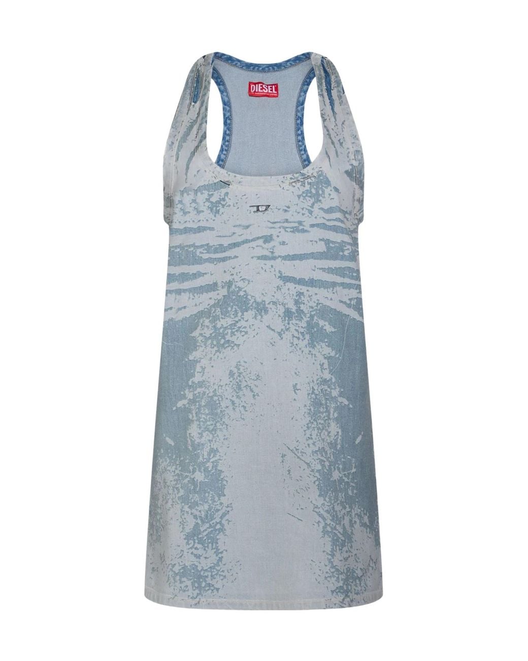 DIESEL Blue Light-Wash Denim Bodycon Dress