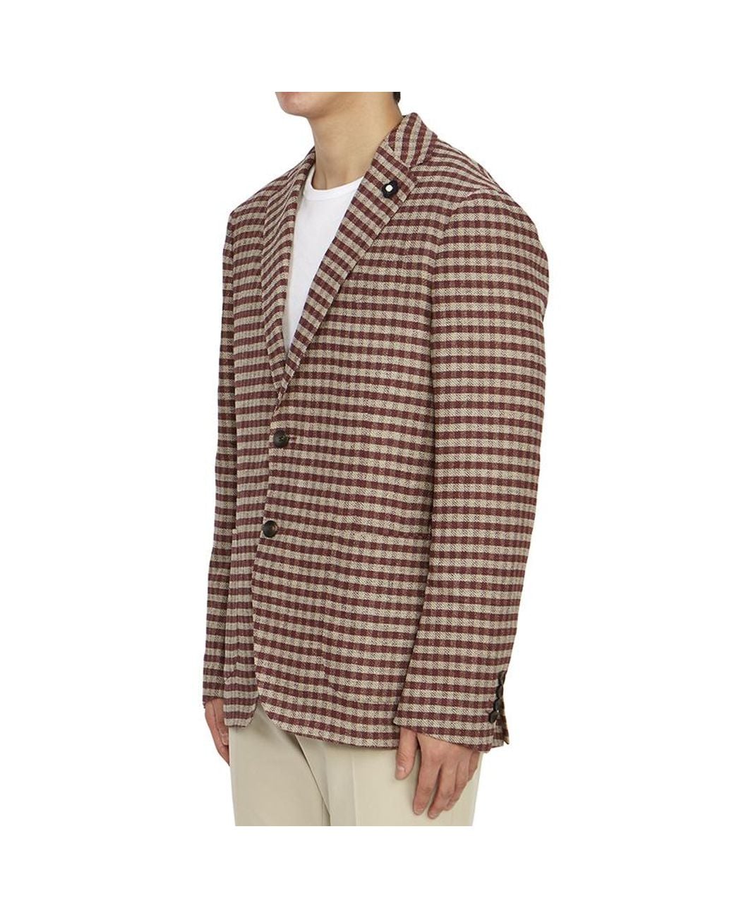 Lardini Brown Long Sleeved Suit Jacket for men