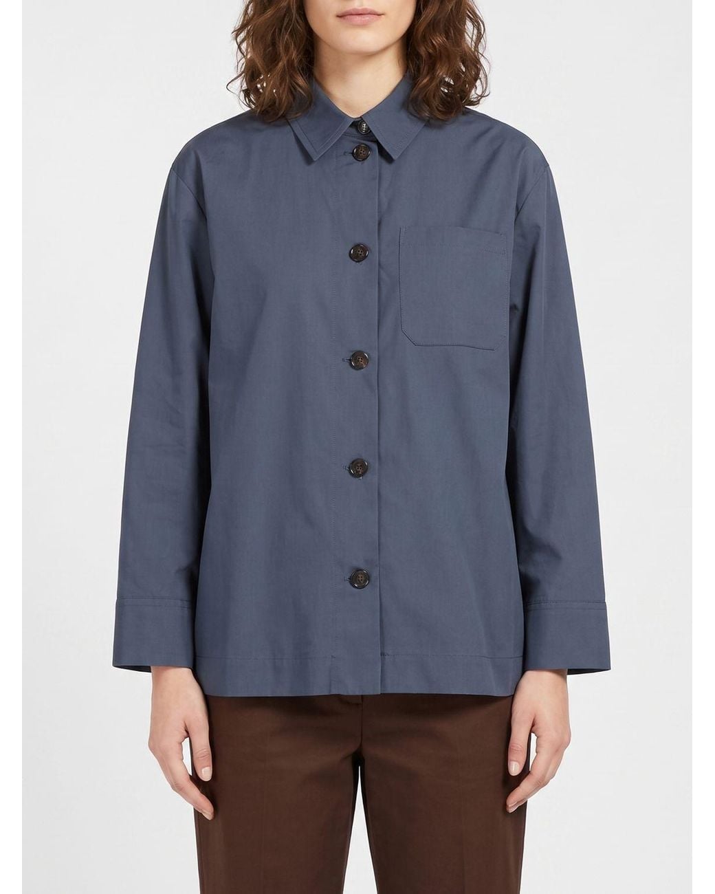 Max Mara Blue 'S Arianne Button-Up Shirt