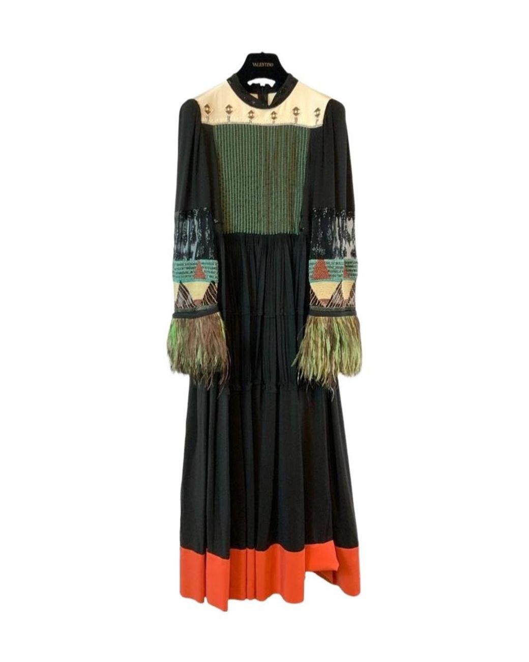 Valentino Green Long-Sleeved Dress