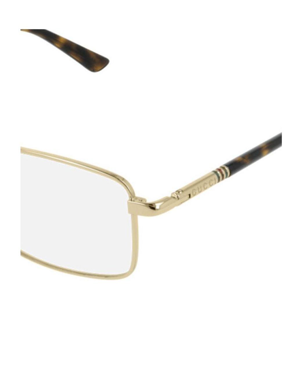 Gucci White Full-Rimmed Plano Lenses for men