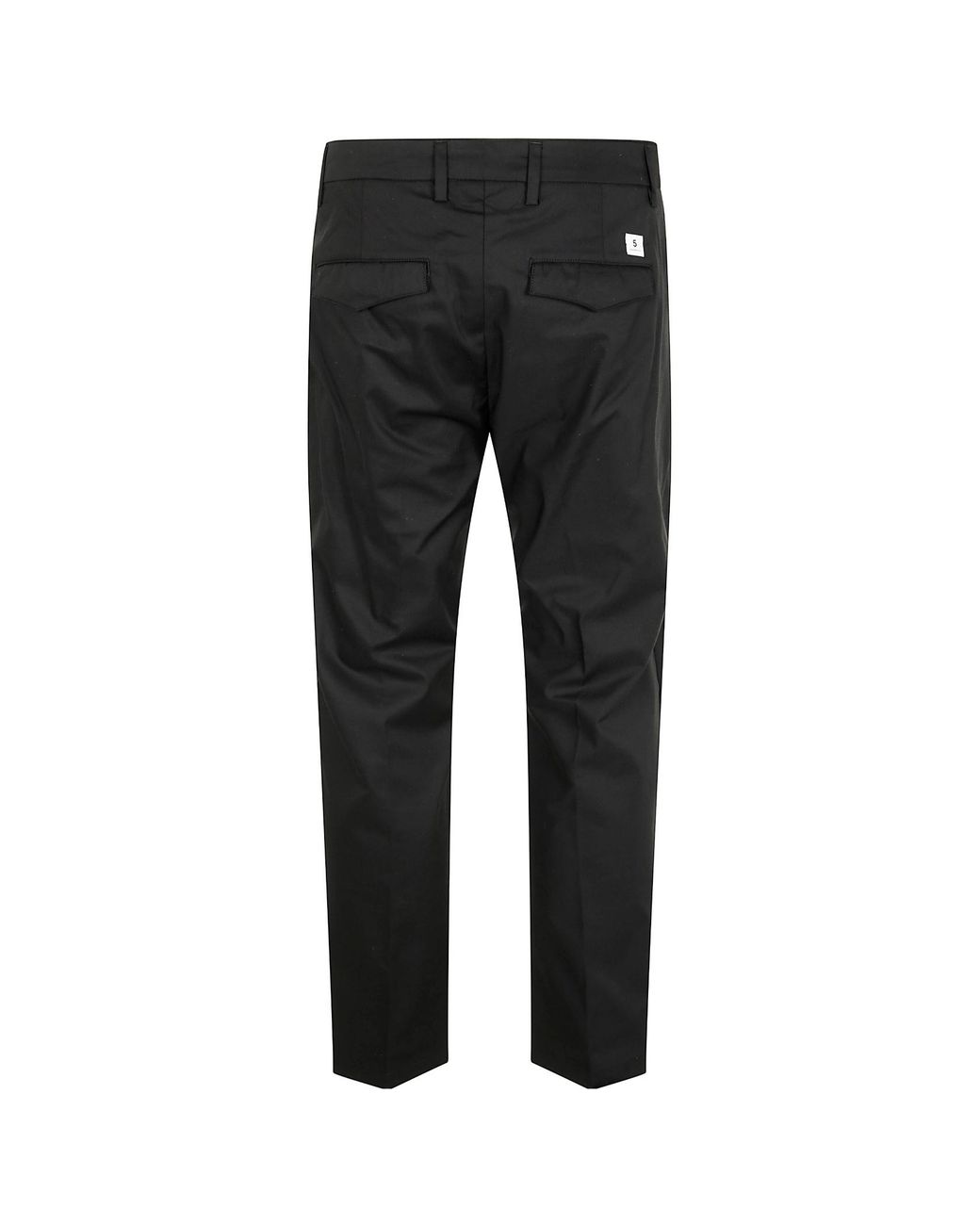 Department 5 Black Pressed-Crease Trousers for men