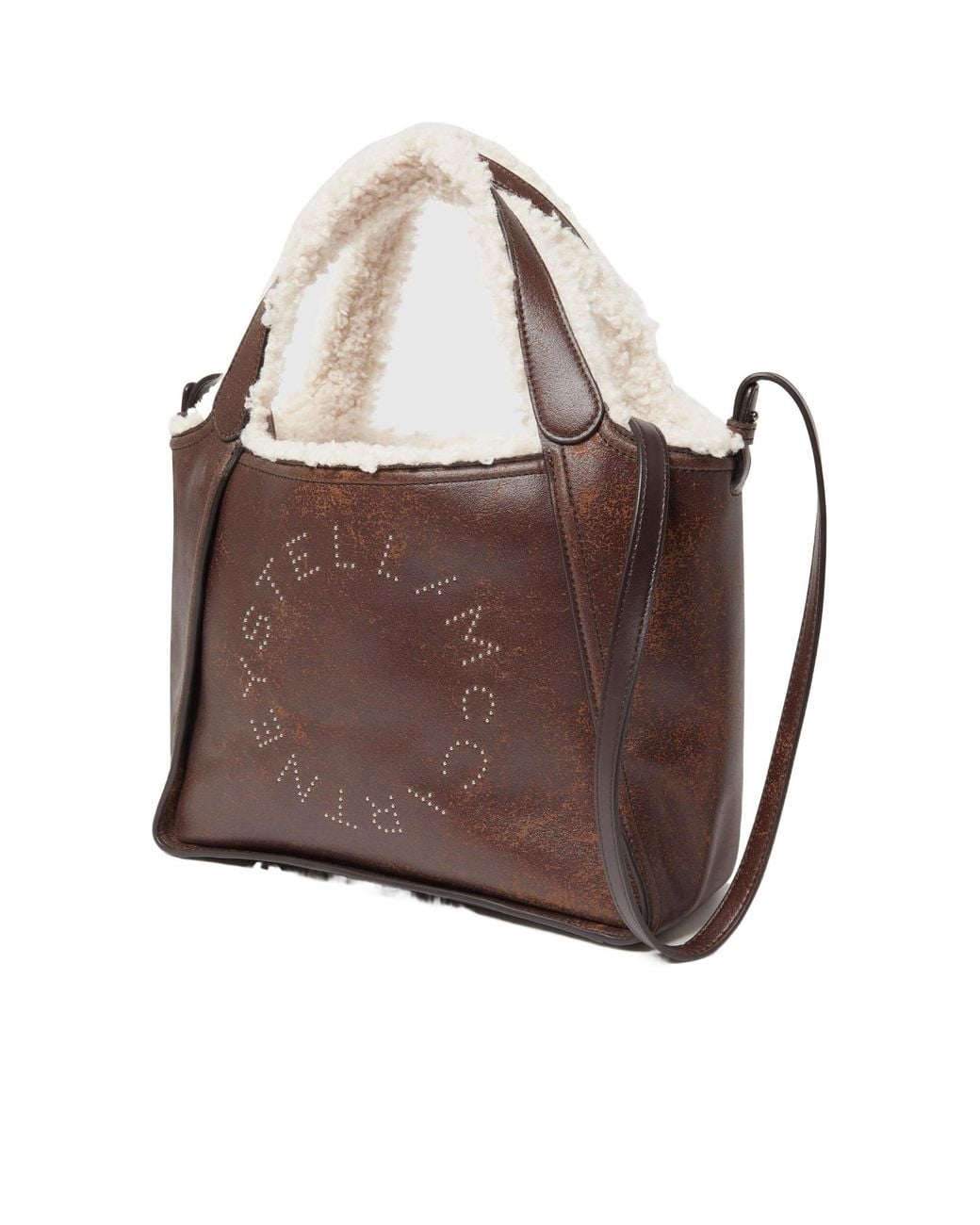 Stella McCartney Brown Logo Crossbody Tote Bag