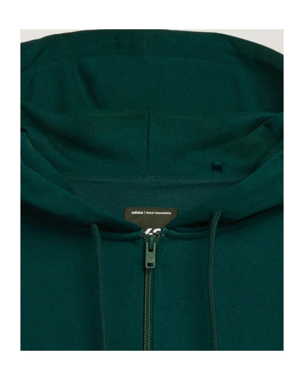 Y-3 Green Fl Zip-Up Hooded Sweatshirt for men