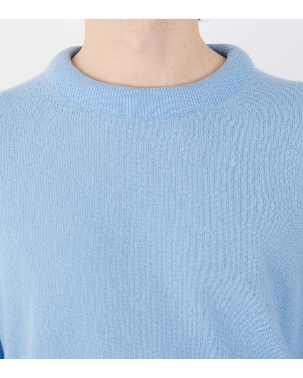 Jil Sander Blue Long-Sleeve Crew-Neck Sweater for men