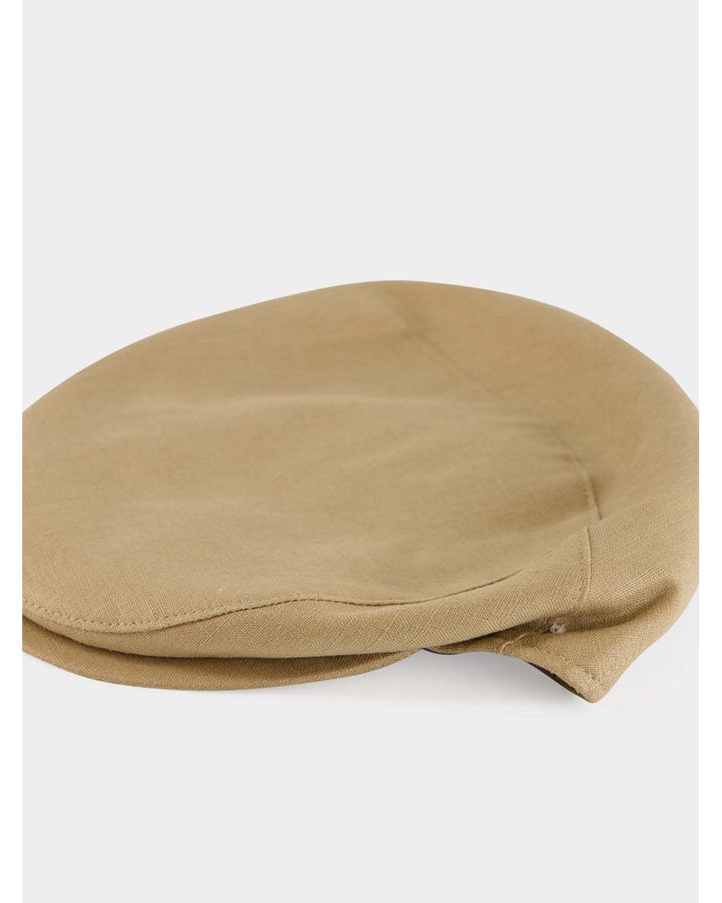 Borsalino Natural Vincenzo Linen Flat Cap