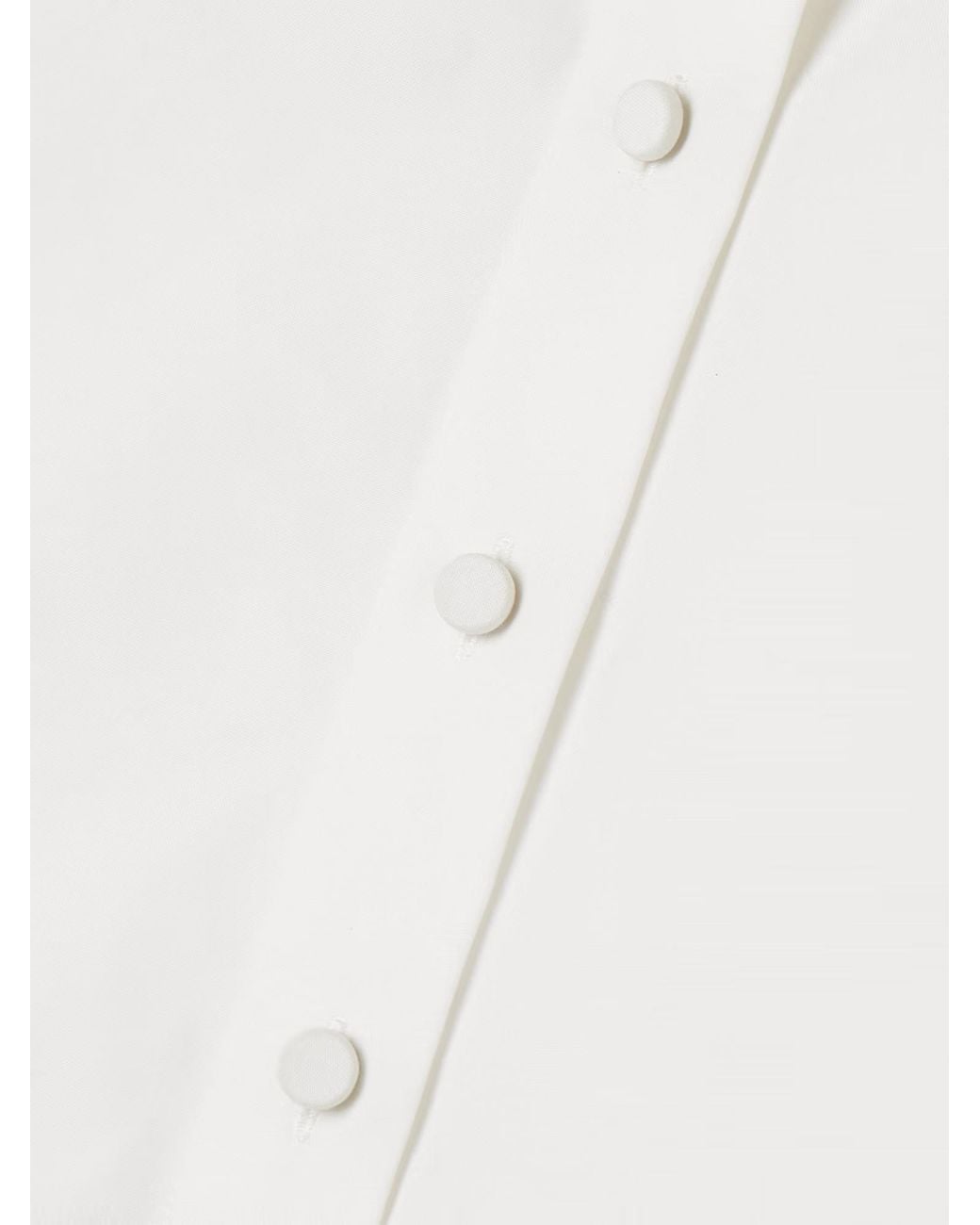 Khaite White Crop Cotton Shirt