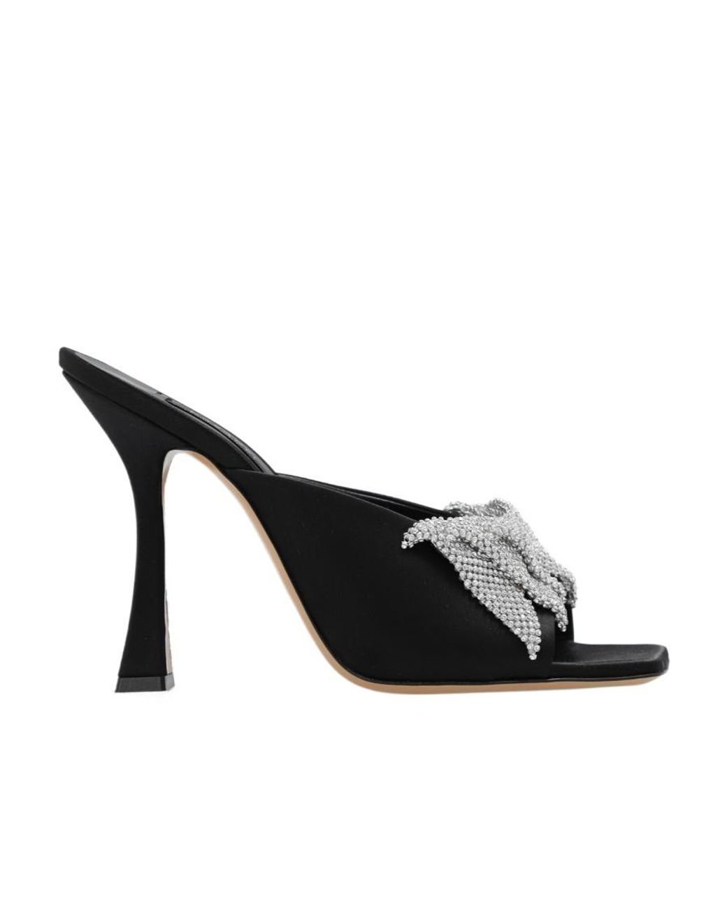Casadei Black Butterfly Geraldine 100Mm Satin Mules