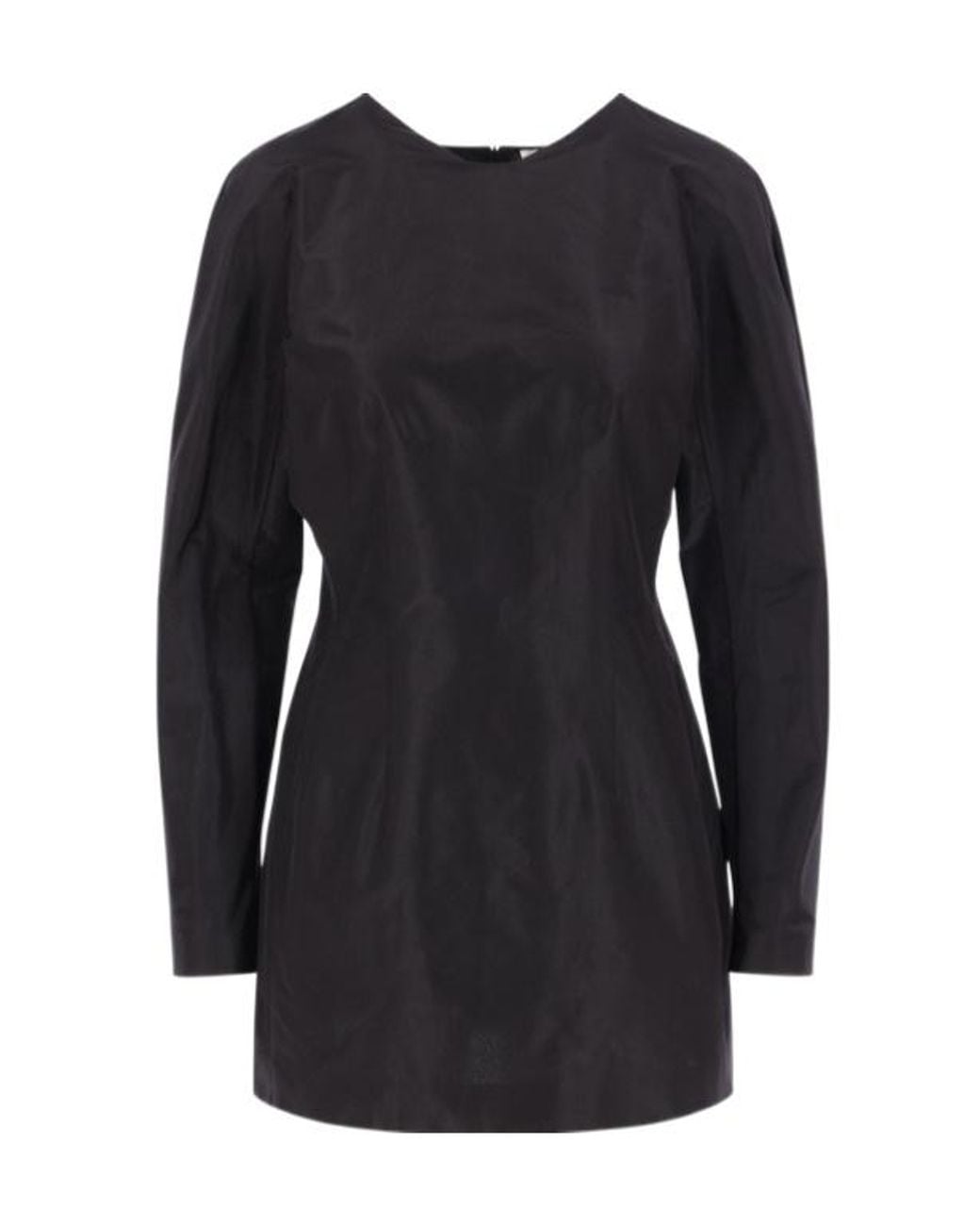 The Row Black Elione Crewneck Long-Sleeved Top