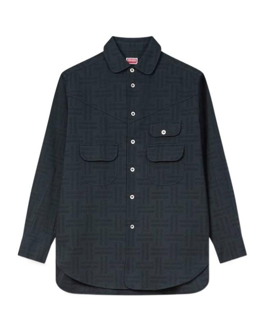 KENZO Blue Weave' Workwear Overshirt for men