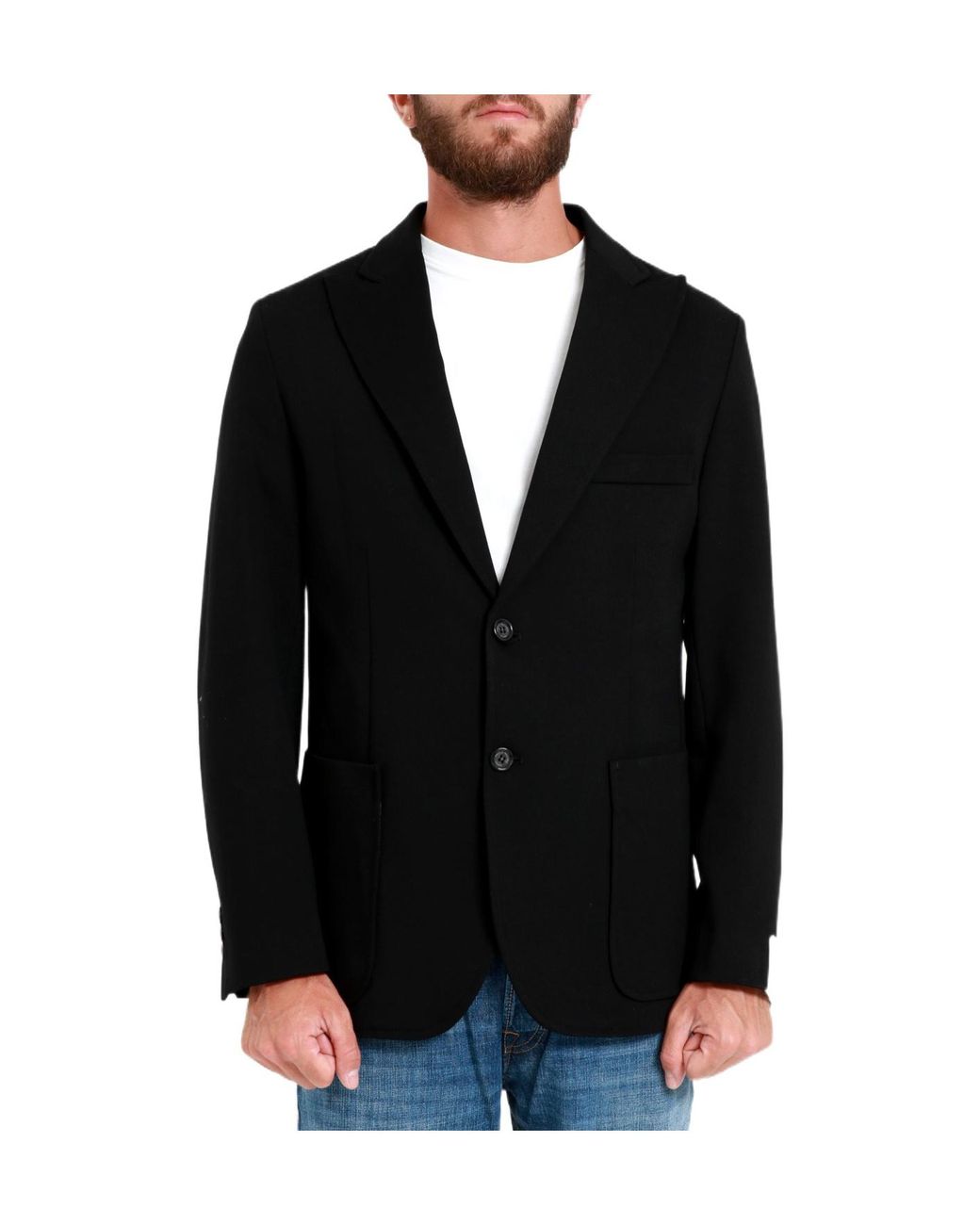 Paolo Pecora Black Single-Breasted Blazer for men