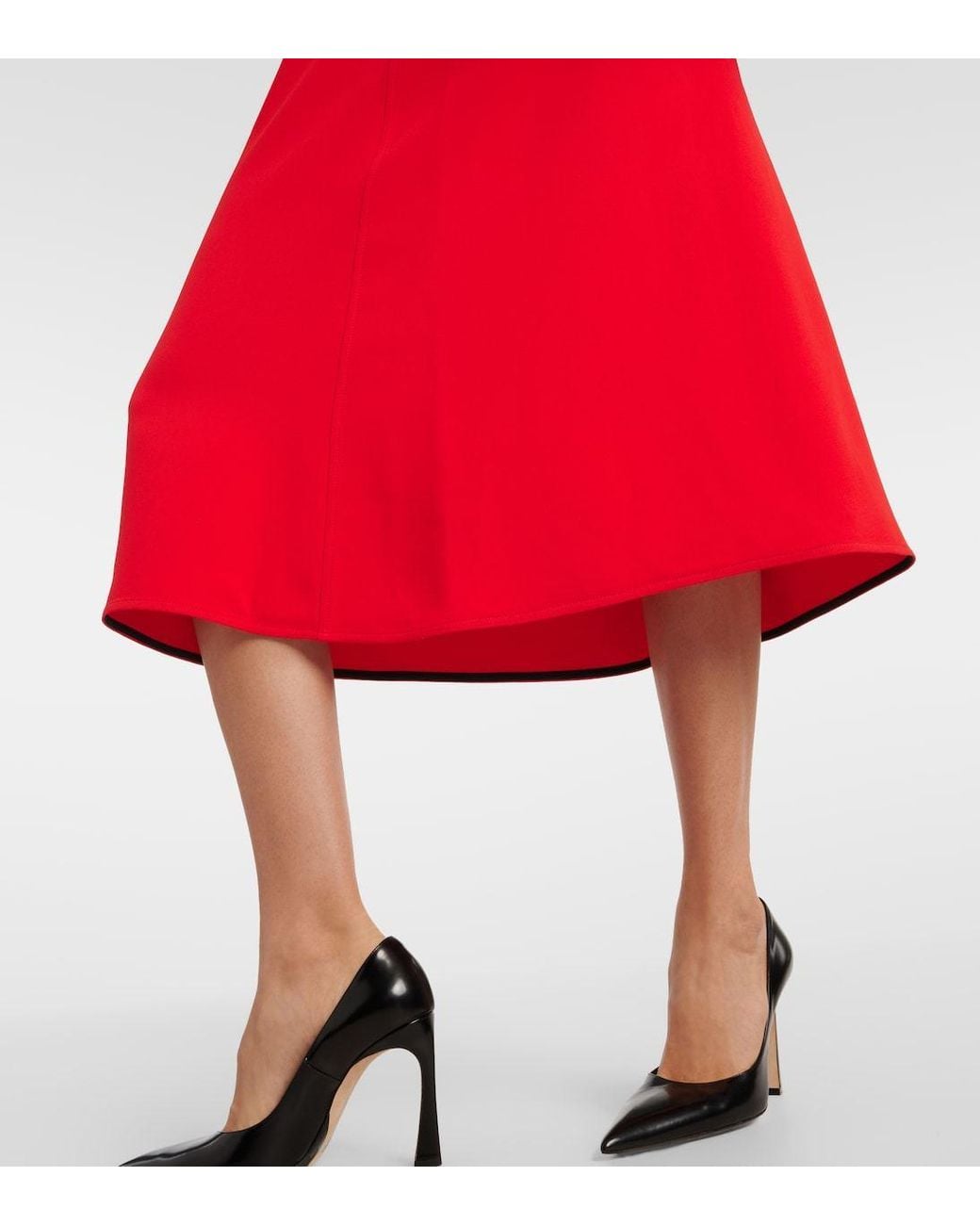 Victoria Beckham Red Dolman Midi Dress