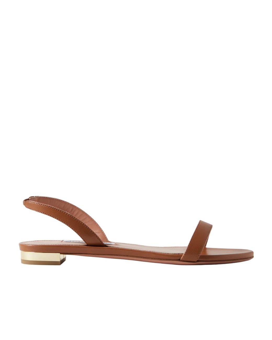 Aquazzura Brown Leather Slingback Sandals