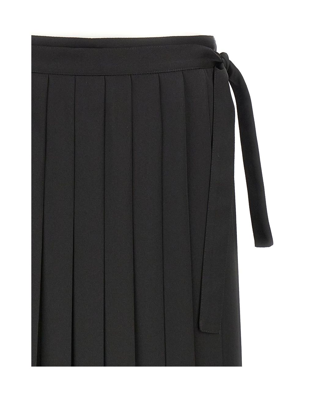 Fabiana Filippi Black Pleated Wrap Front Skirt