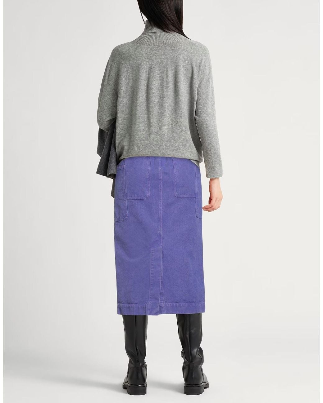 Max Mara Purple Minimalist Large Canvas Bag