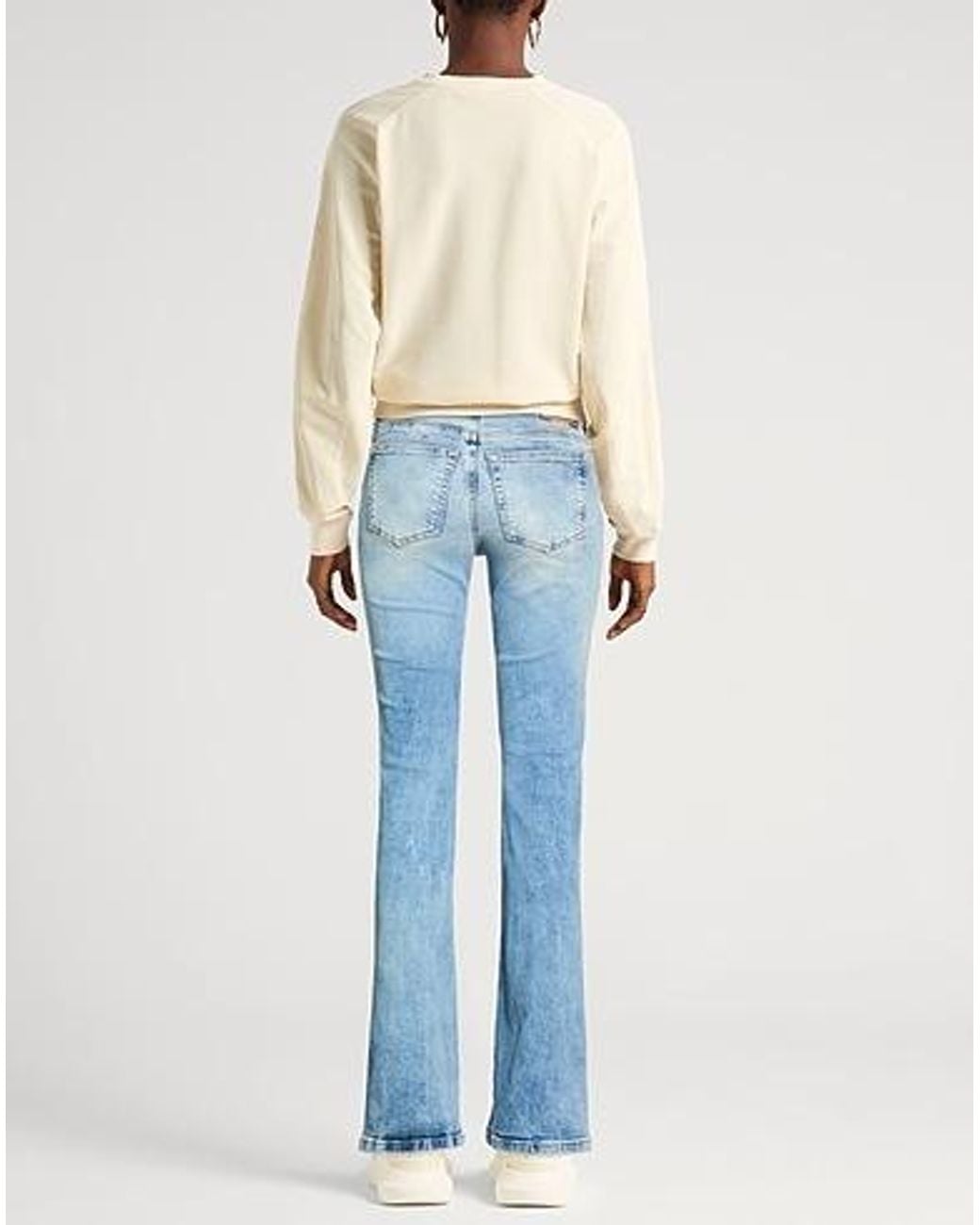 DIESEL Blue Light-Colored Straight-Leg Jeans