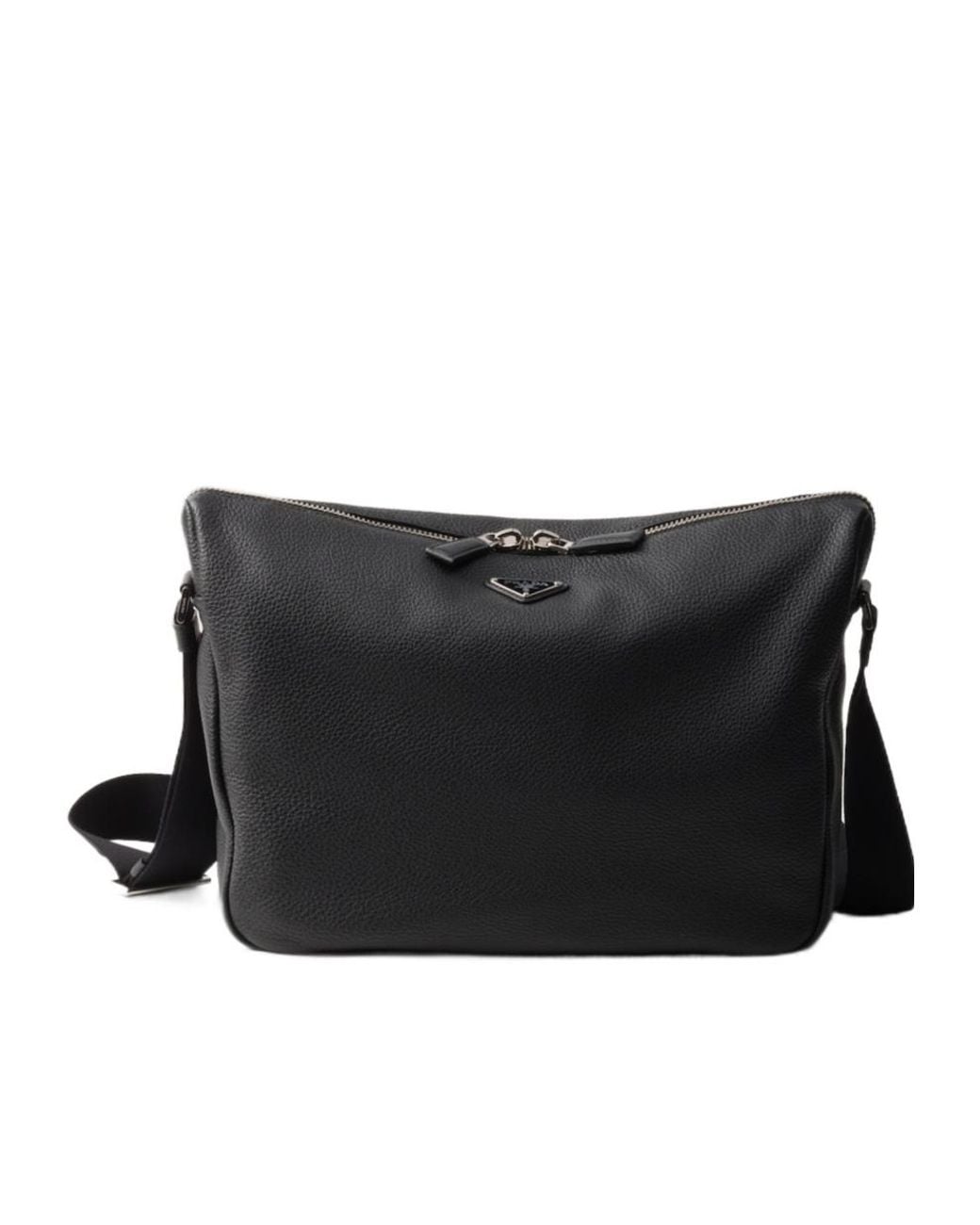 Prada Black Saffiano Leather Shoulder Bag for men