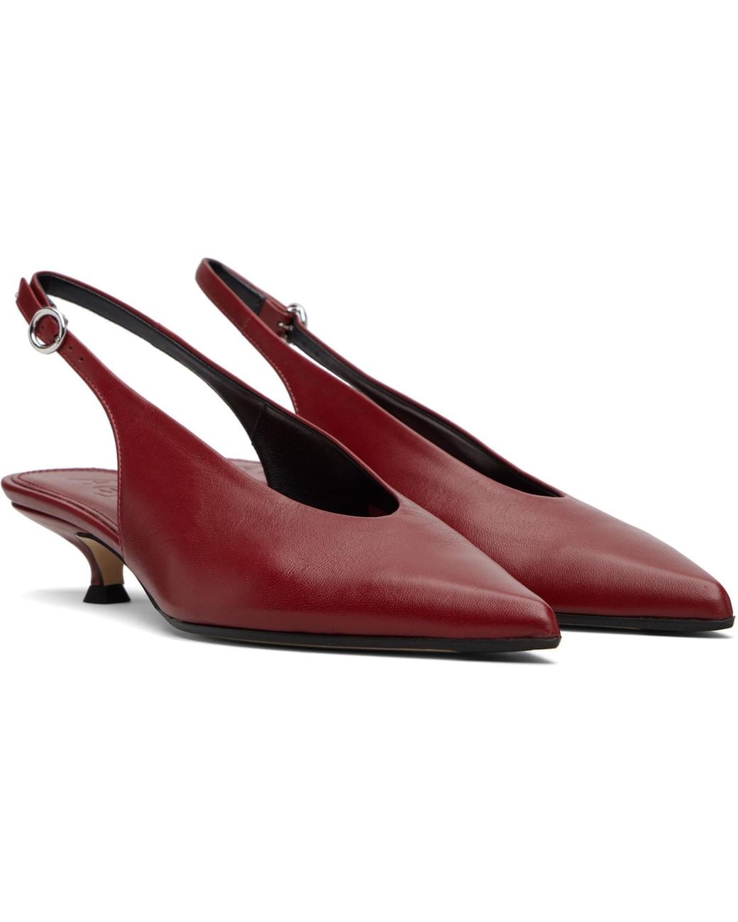 Aeyde Brown Camila Slingback Heeled Pumps