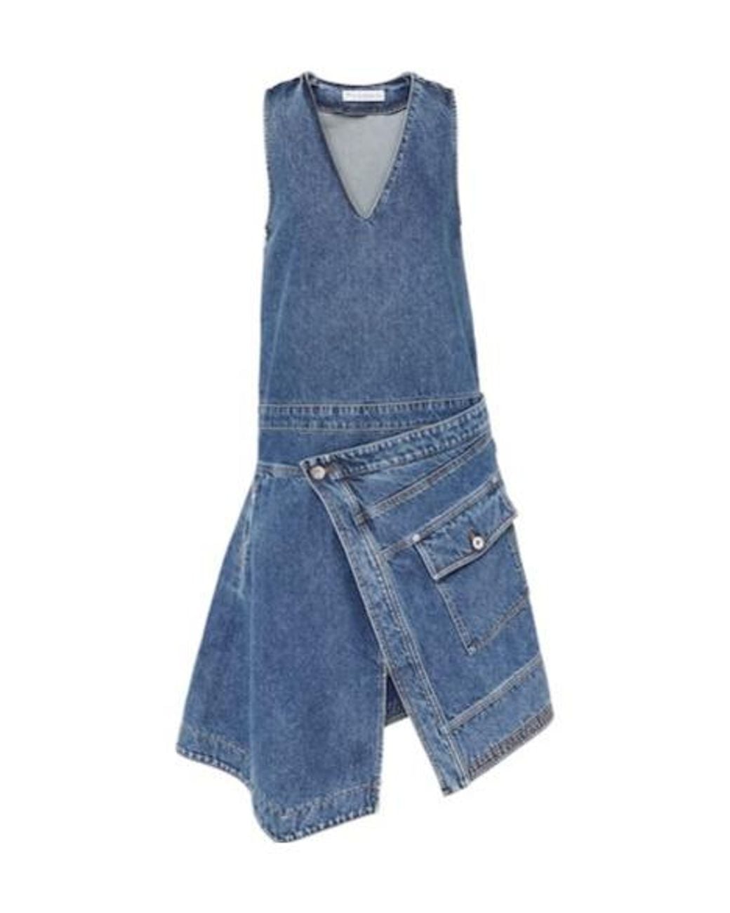 J.W. Anderson Blue Denim Wrap Dress