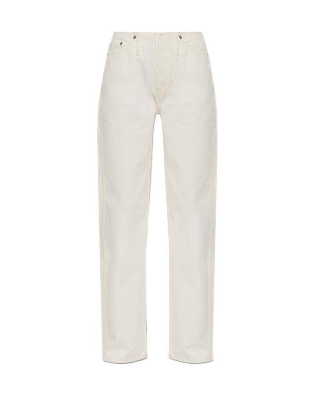 Re/done White Roxy Loose Jeans