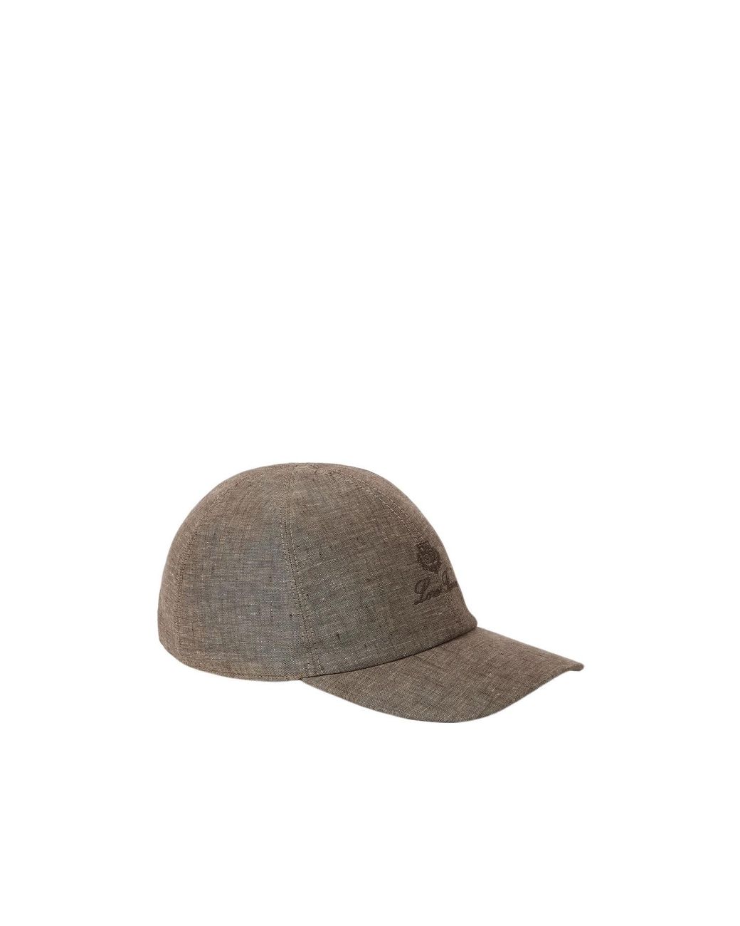 Loro Piana Brown Baseball Cap for men