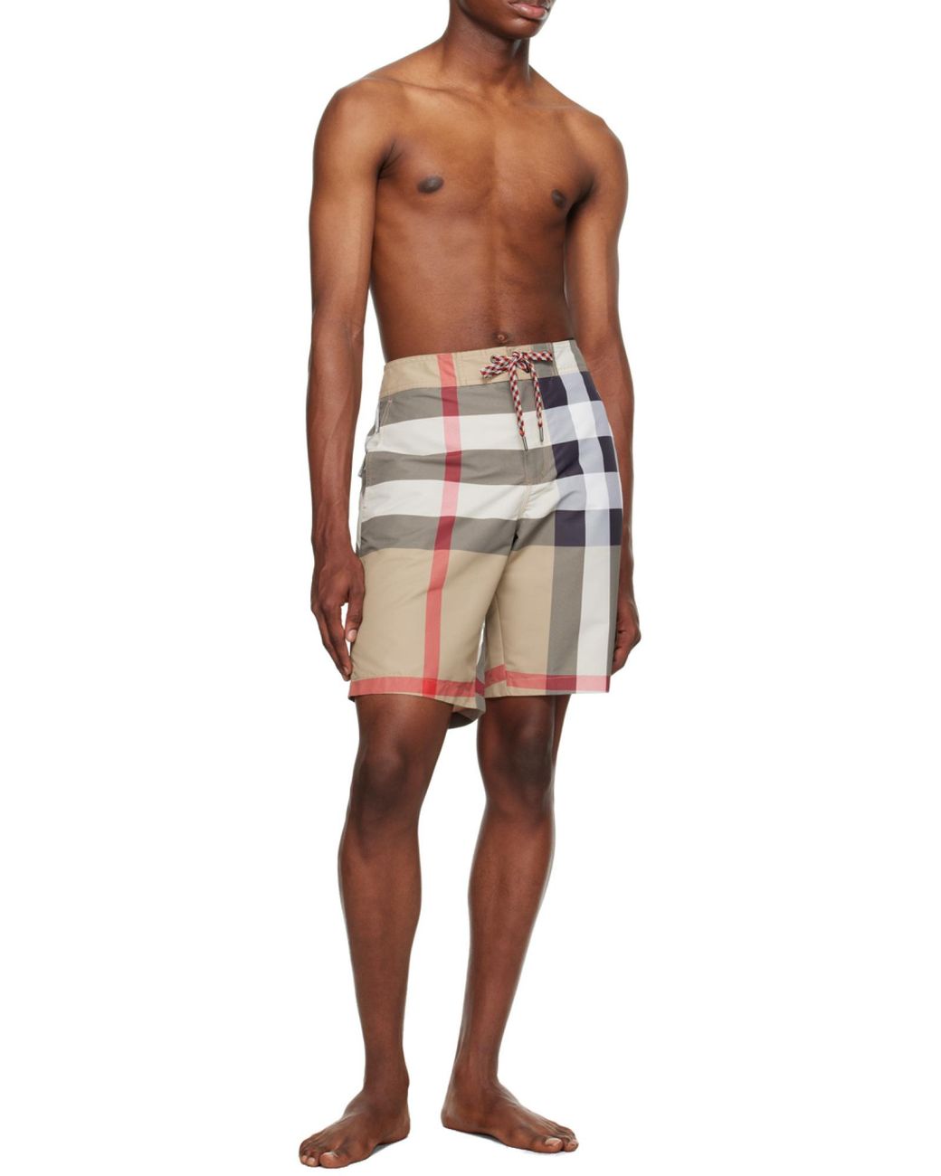 Burberry Multicolor Checked Swim Shorts for men