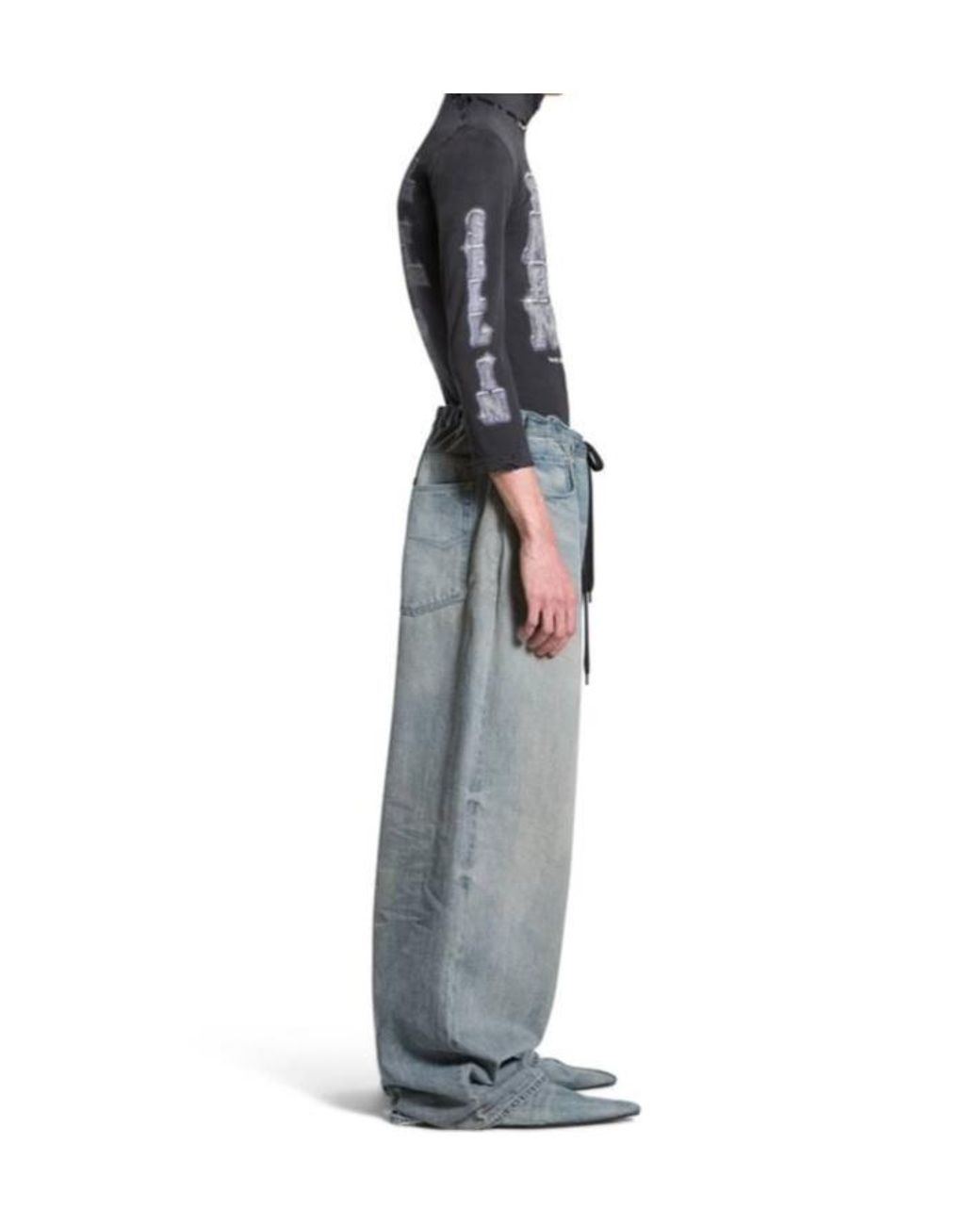 Balenciaga Gray Snbn Long-Sleeved Hoodie for men