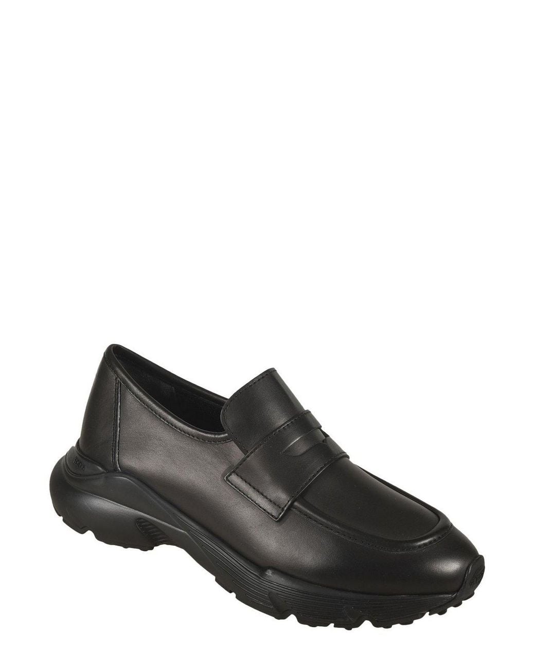 Tod's Black Penny Bar Sporty Loafers