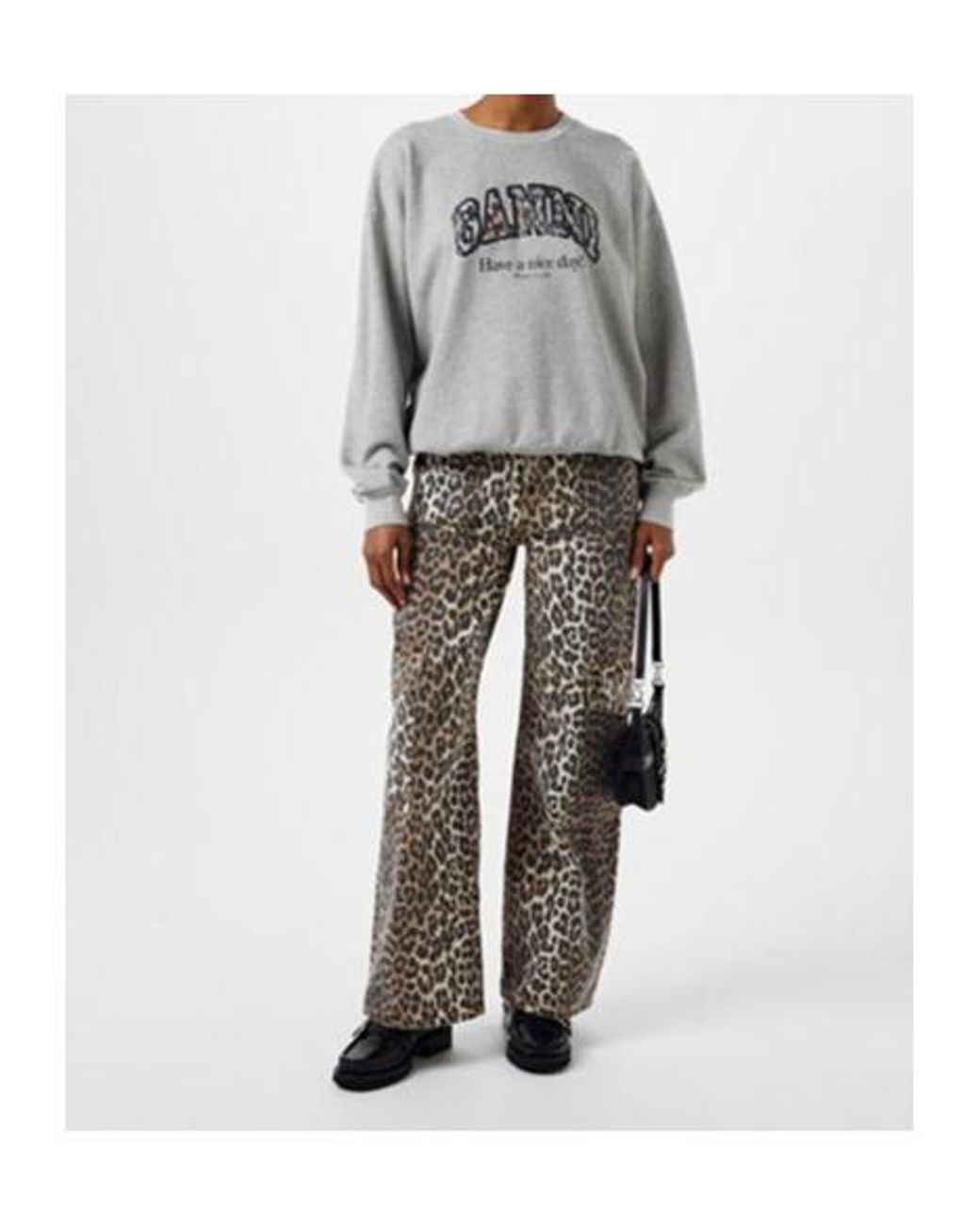 Ganni Gray Long Sleeve Sweatshirt
