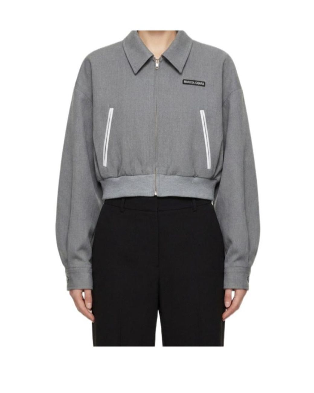 Marissa Chiara Gray Long-Sleeved Lapel Casual Jacket