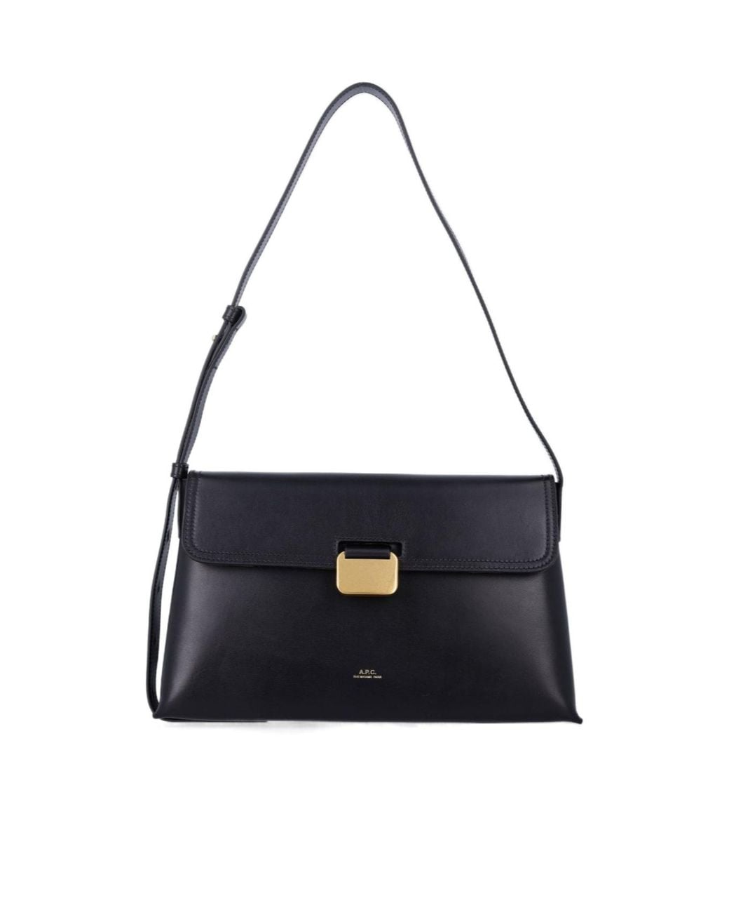 A.P.C. Black Simone Leather Shoulder Bag