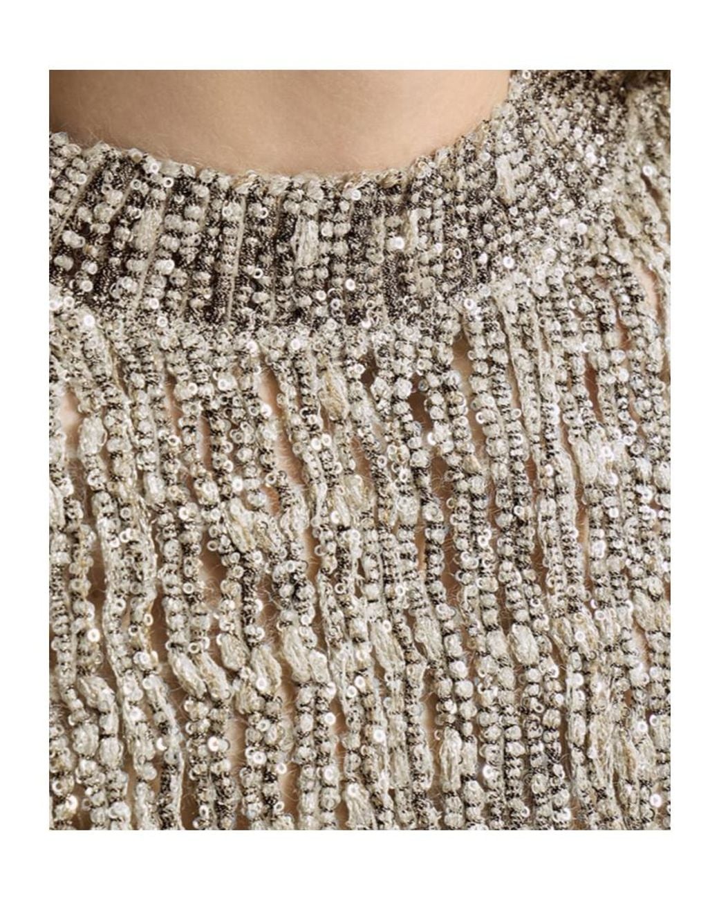 Brunello Cucinelli Gray Dazzling Craquelé Embroidery T-Shirt