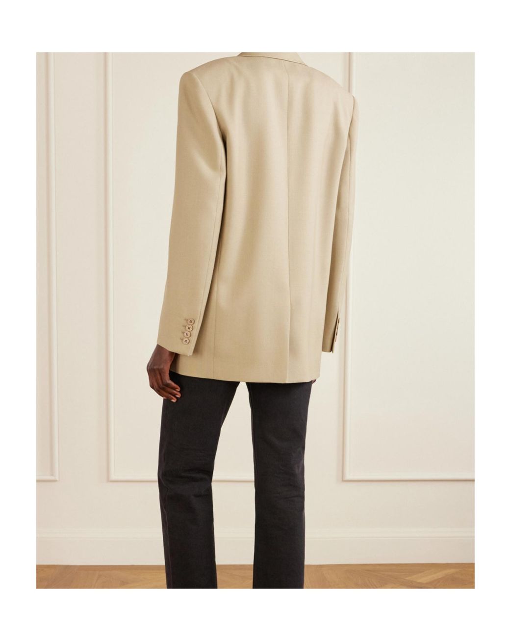 Saint Laurent Natural Single-Breasted Long-Sleeved Jacket
