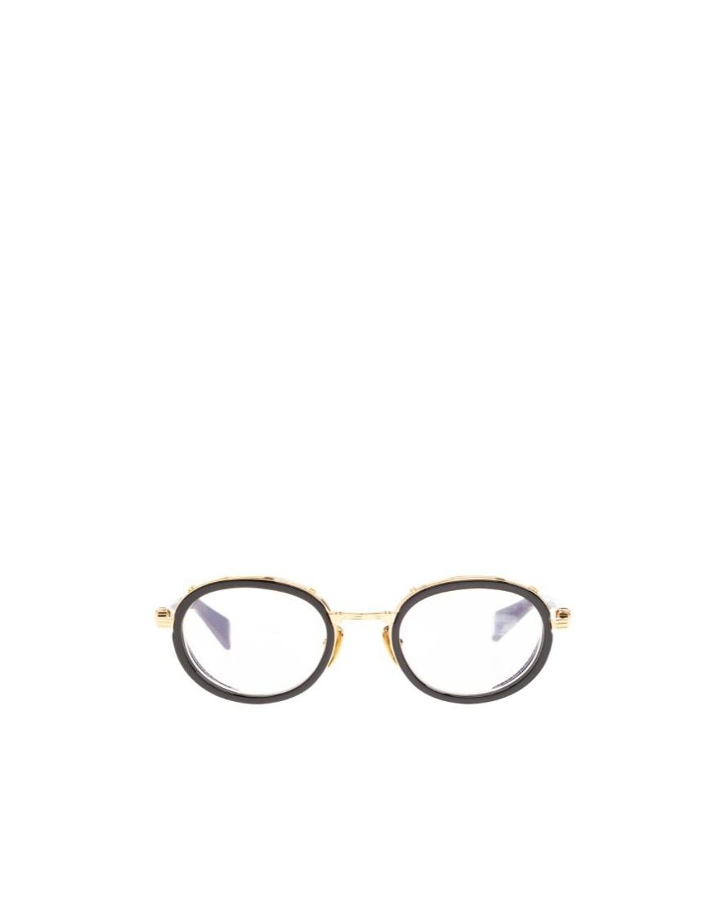 Balmain White Eyewear Chevalier Round Frame Glasses for men