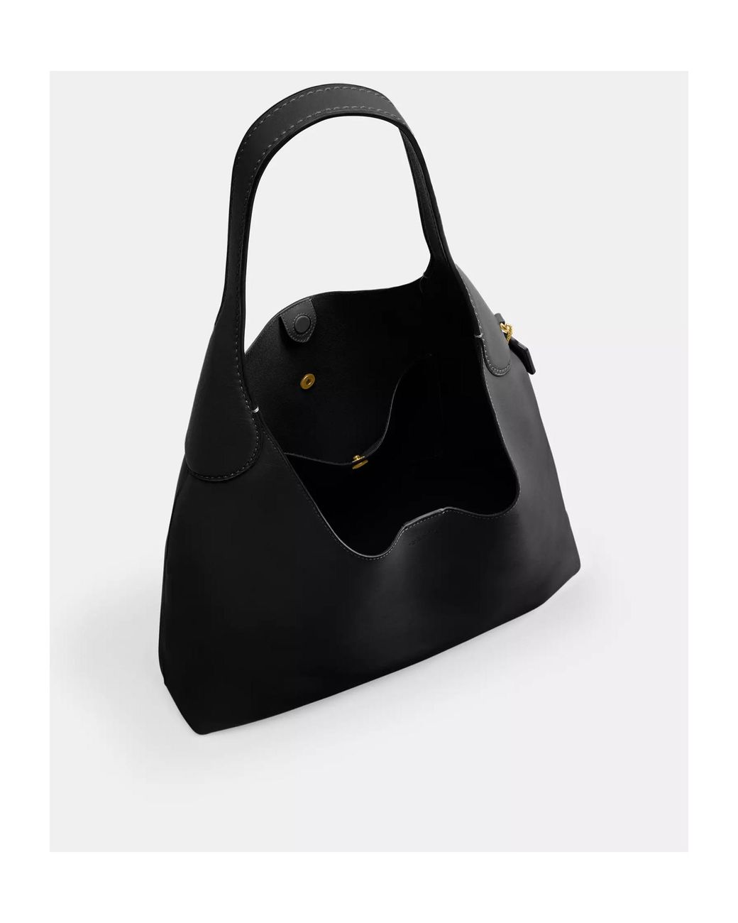 COACH Black Brooklyn 39 Logo Detailed Shoulder Bag